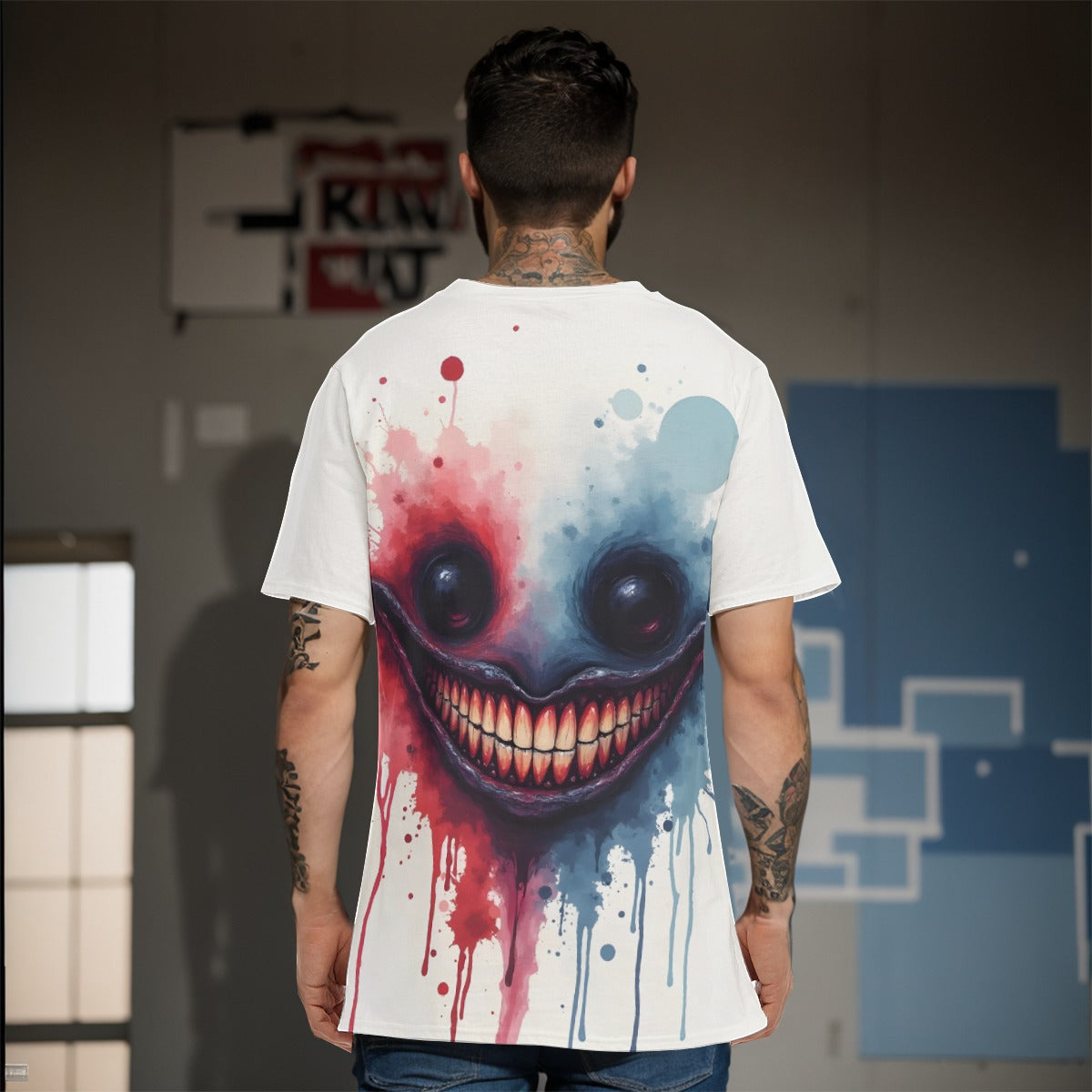 All-Over Print, Crazy AI Designs, Inked Clothing, Tattoo Styled Art,  Unique Print Shirt, Fashionable Wear, Digital Art Tee, Trendy Outfit, Great Gifts