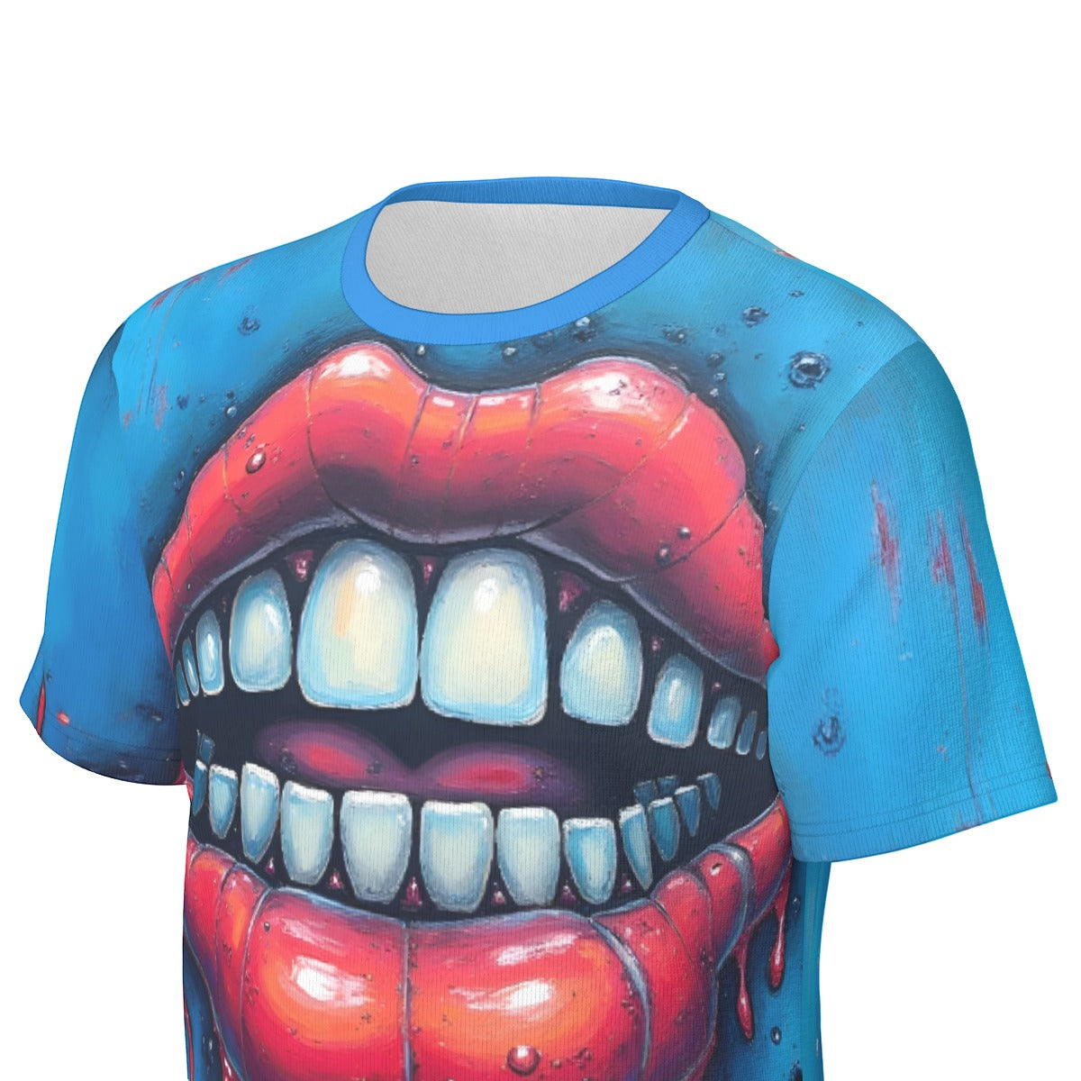 All-Over Print O-Neck T-Shirt Cotton