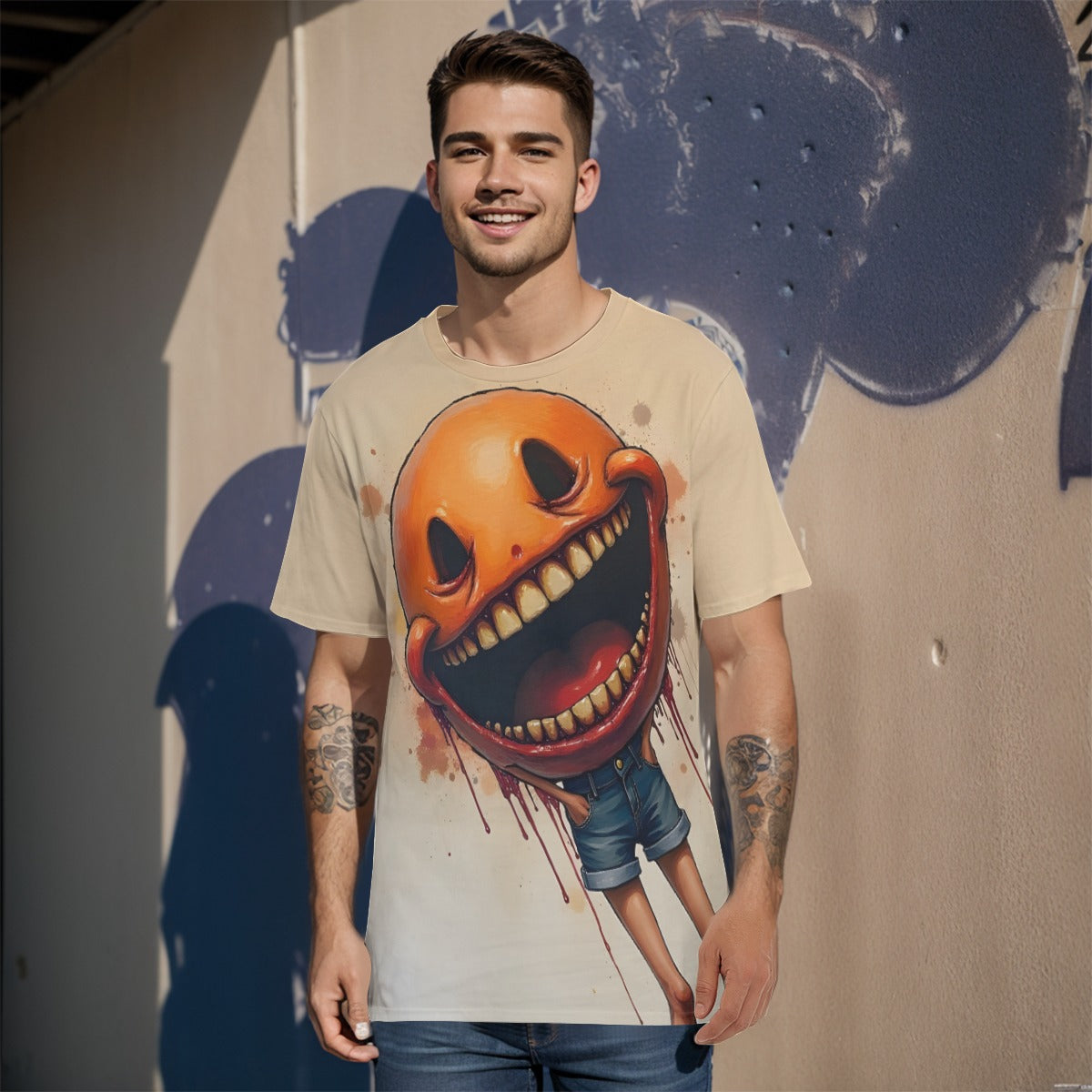 All-Over Print Men's O-Neck T-Shirt | 190GSM Cotton
