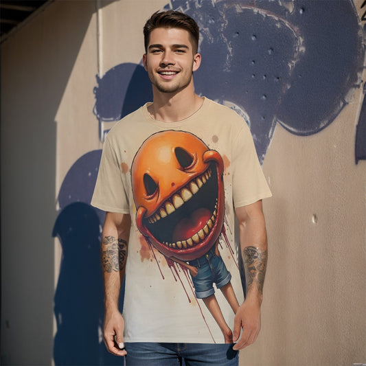 All-Over Print Men's O-Neck T-Shirt | 190GSM Cotton