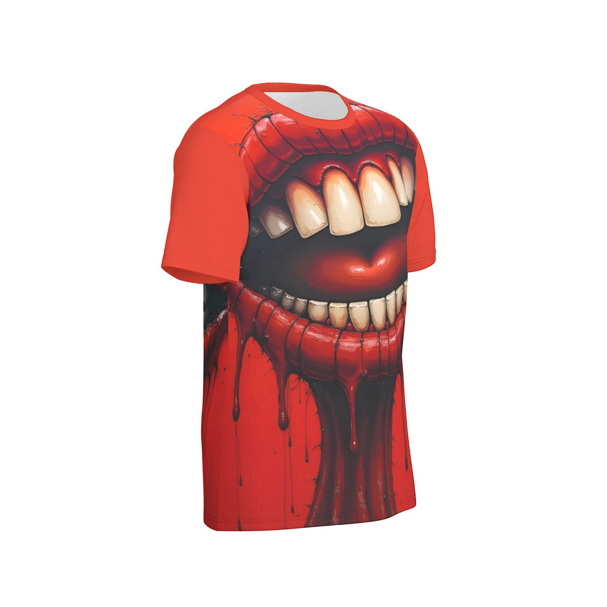 All-Over Print O-Neck T-Shirt Cotton