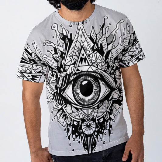 All-Over Print Men's O-Neck T-Shirt | 190GSM Cotton