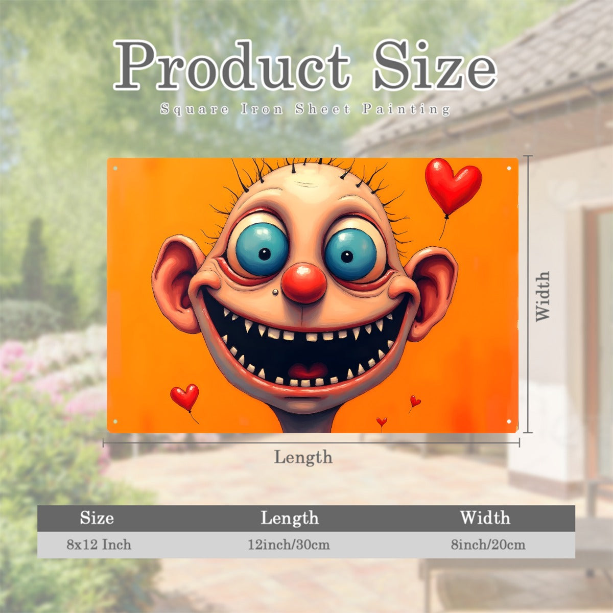 Rectangular Metal Hanging Painting Digital Art, One of a Kind AI Image,  USA