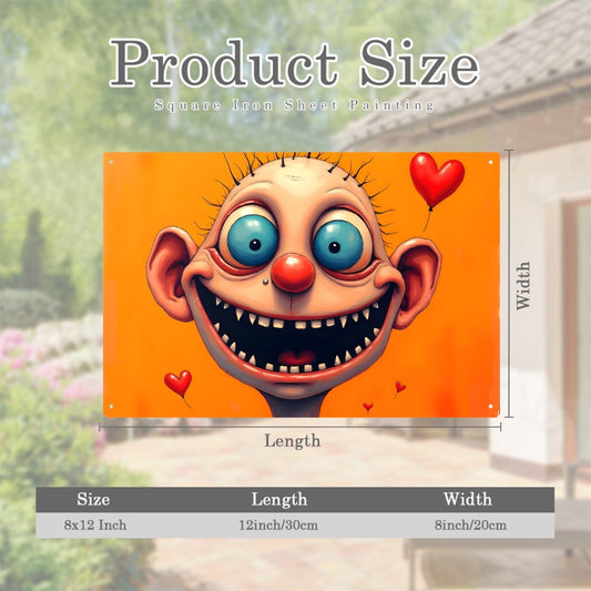 Rectangular Metal Hanging Painting Digital Art, One of a Kind AI Image,  USA