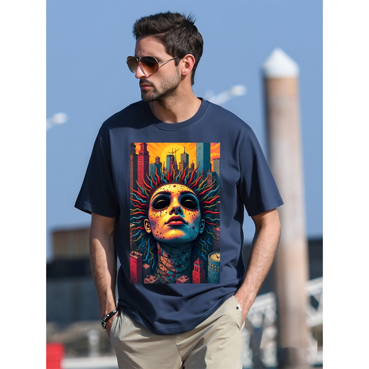 USA,    Digital Art, One of a Kind AI Image, Tattoo inspired design, inked clothing,