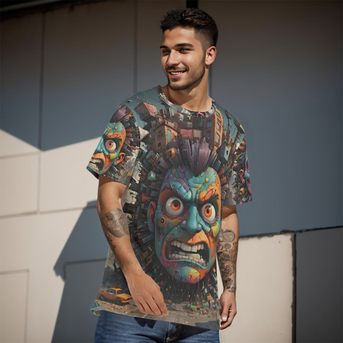 All-Over Print   O-Neck T-Shirt | 190GSM Cotton