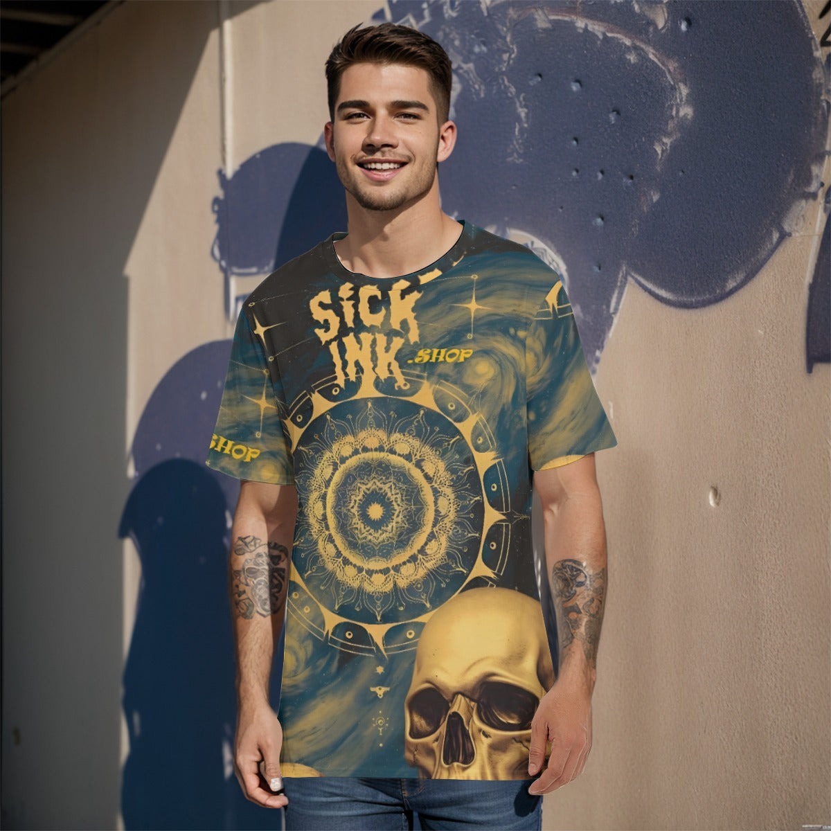 All-Over Print   O-Neck T-Shirt | 190GSM Cotton