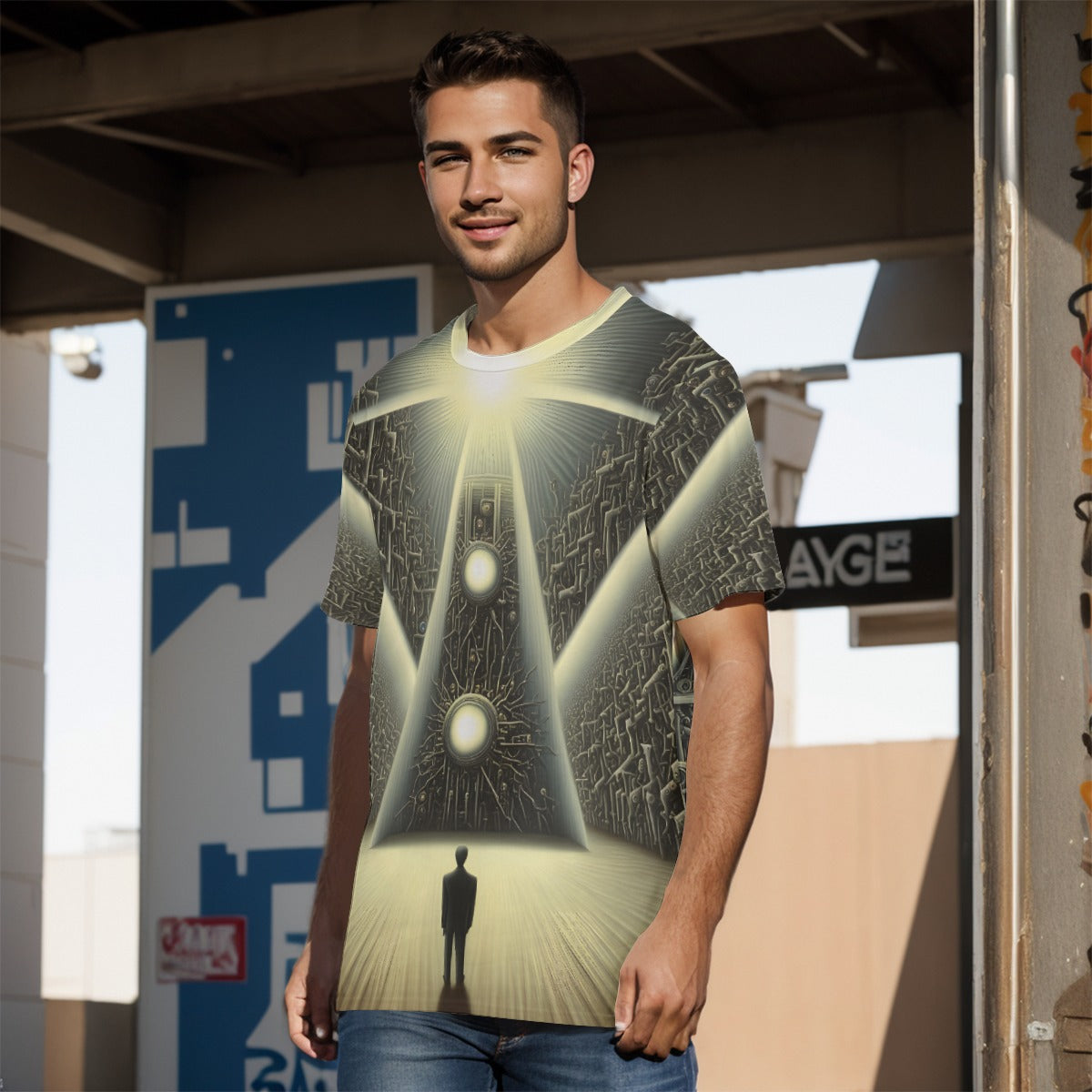 All-Over Print Men's O-Neck T-Shirt | 190GSM Cotton