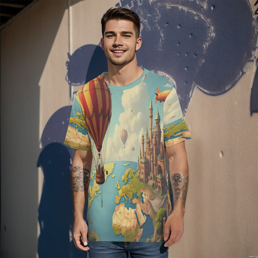 All-Over Print Men's O-Neck T-Shirt | 190GSM Cotton