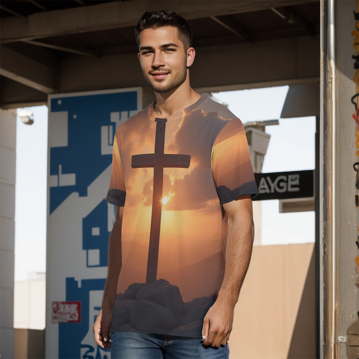 All-Over Print  O-Neck T-Shirt | 190GSM Cotton