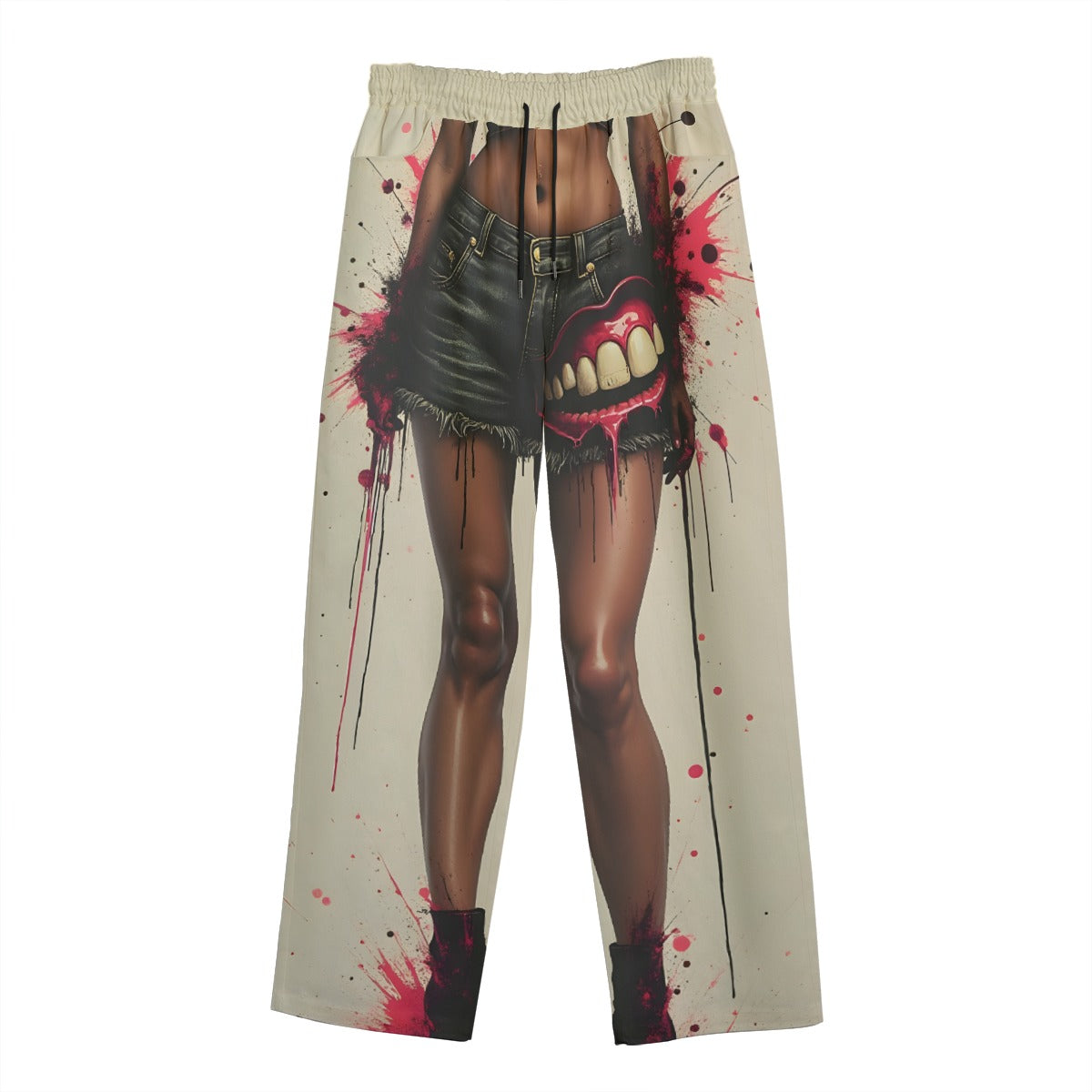 All-Over Print Unisex Straight Casual Pants Cotton