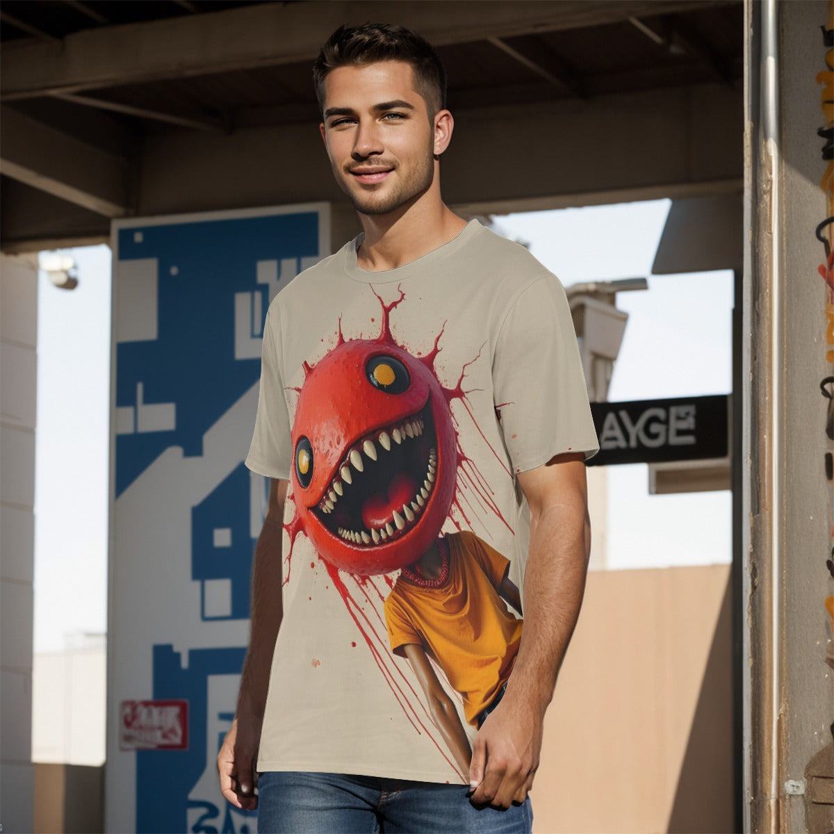 Crazy AI Inked Clothing, Tattoo style  Print Shirt,  Graphic Tee, Digital Design, Apparel, Fashionable Wear,Gift For