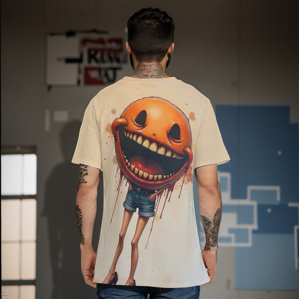 All-Over Print Men's O-Neck T-Shirt | 190GSM Cotton