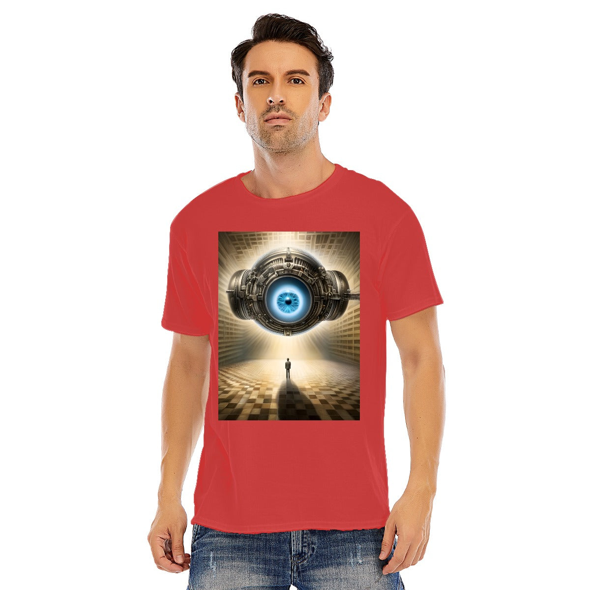 Unisex O-neck Short Sleeve T-shirt CottonStAI Inked Clothing, Tattoo Style Apparel, Edgy Designs, T-Shirt with Digital Print, Graphic Tee, Gift For All, Fashion Statement