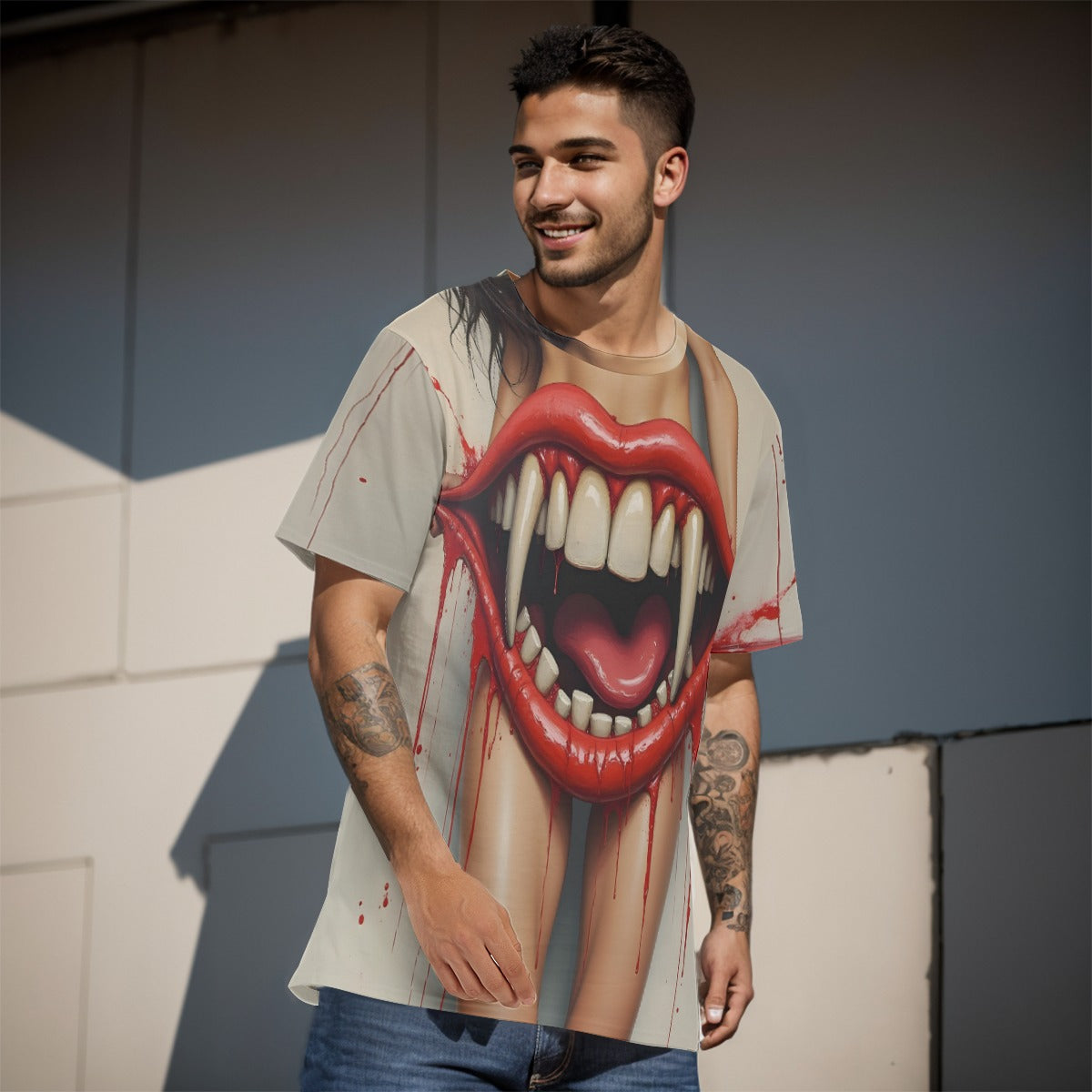 Crazy AI Inked Clothing, Tattoo Print Shirt,   Graphic Tee, Digital Design Apparel, Fashionable Wear, Gift For All