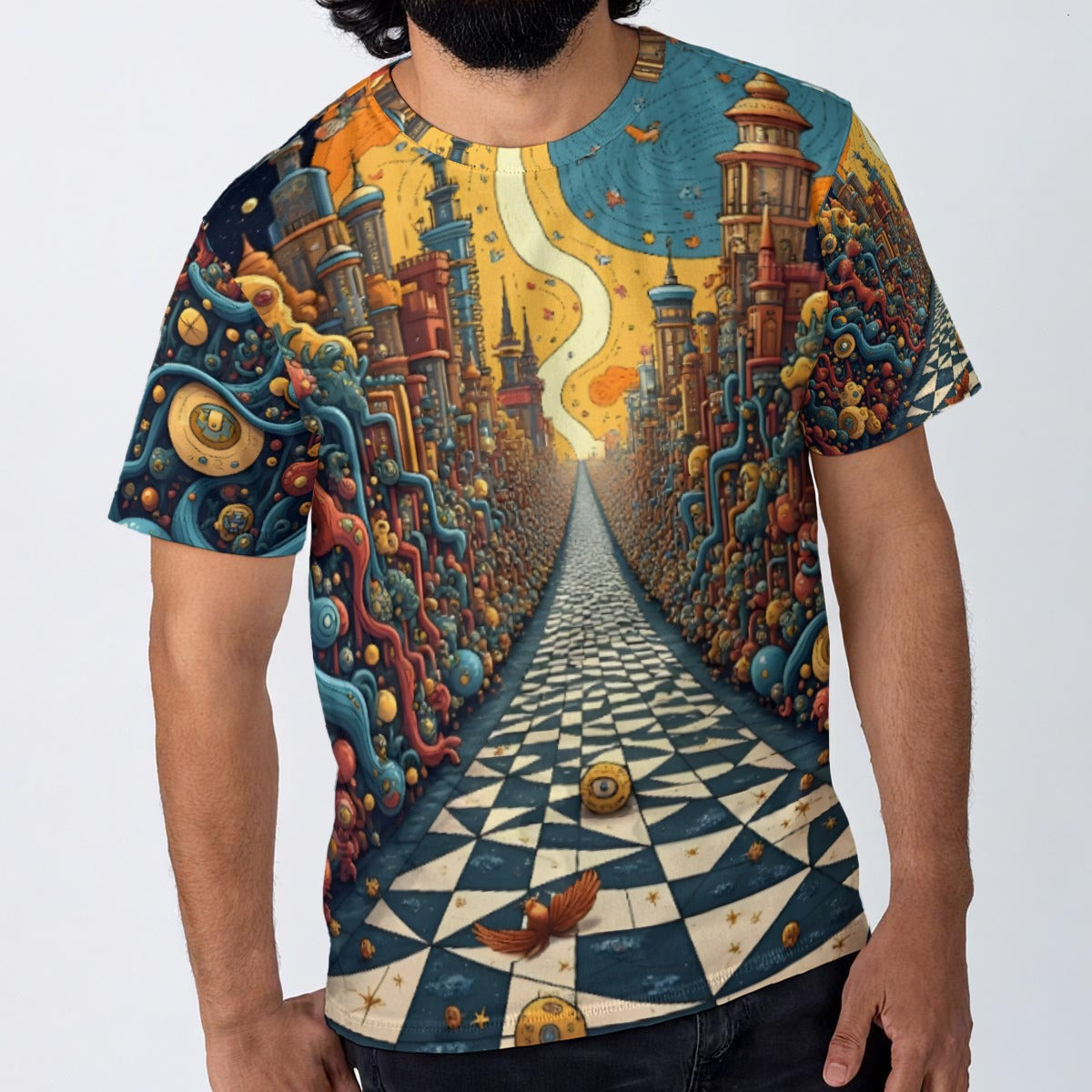 All-Over Print Men's O-Neck T-Shirt | 190GSM Cotton