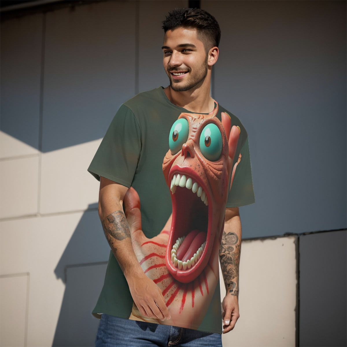 All-Over Print Men's O-Neck T-Shirt | 190GSM Cotton