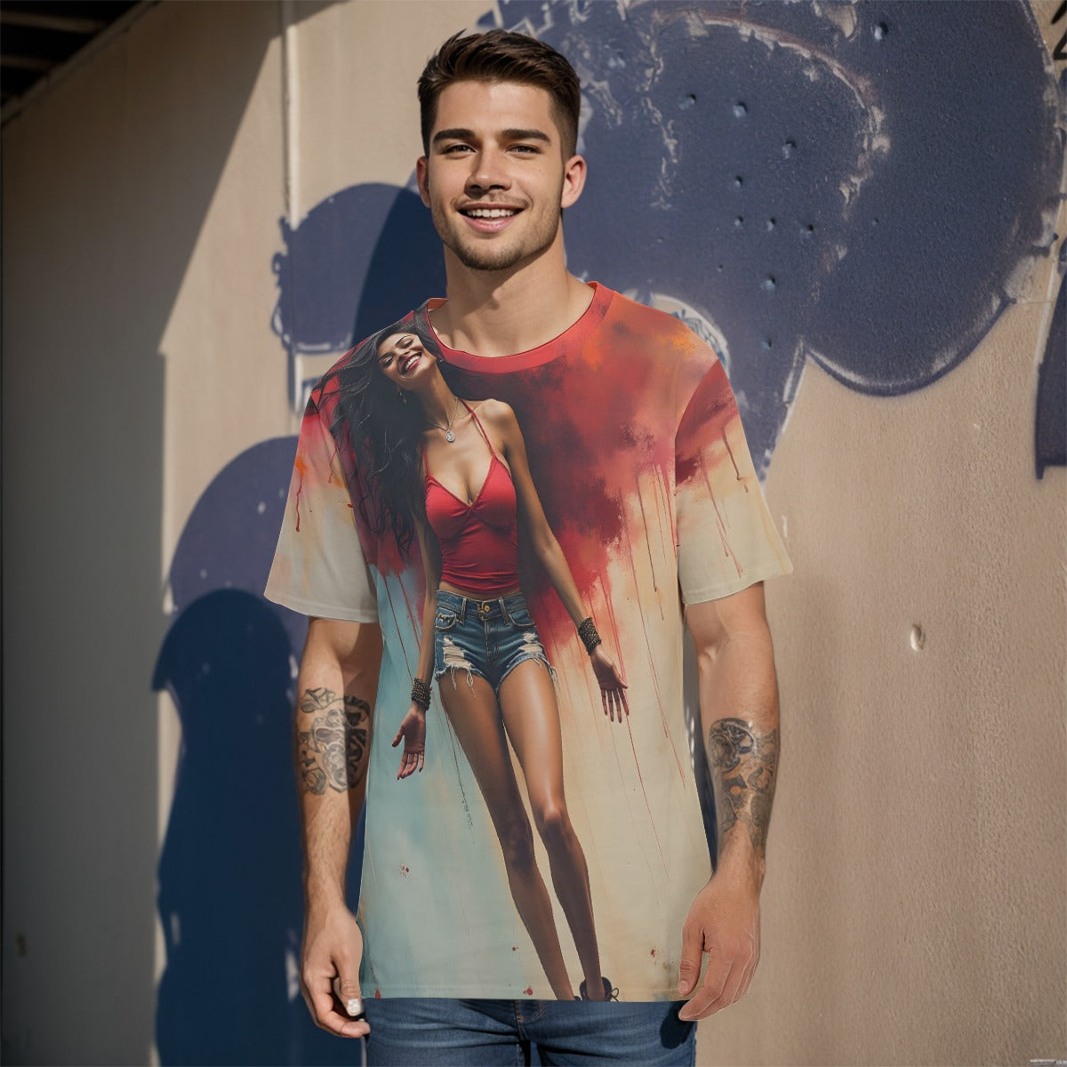 All-Over Print O-Neck T-Shirt | 190GSM Cotton