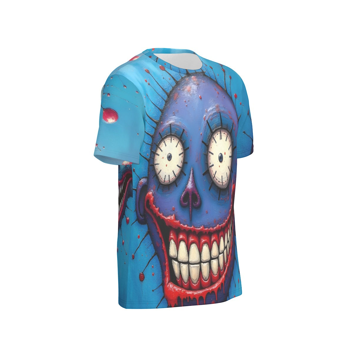 All-Over Print Cotton T-Shirt , Inked Clothing Designed by AI, Tattoo Inspired Art, Unique Apparel, Tee with Digital Art,   Print, Gifts For All