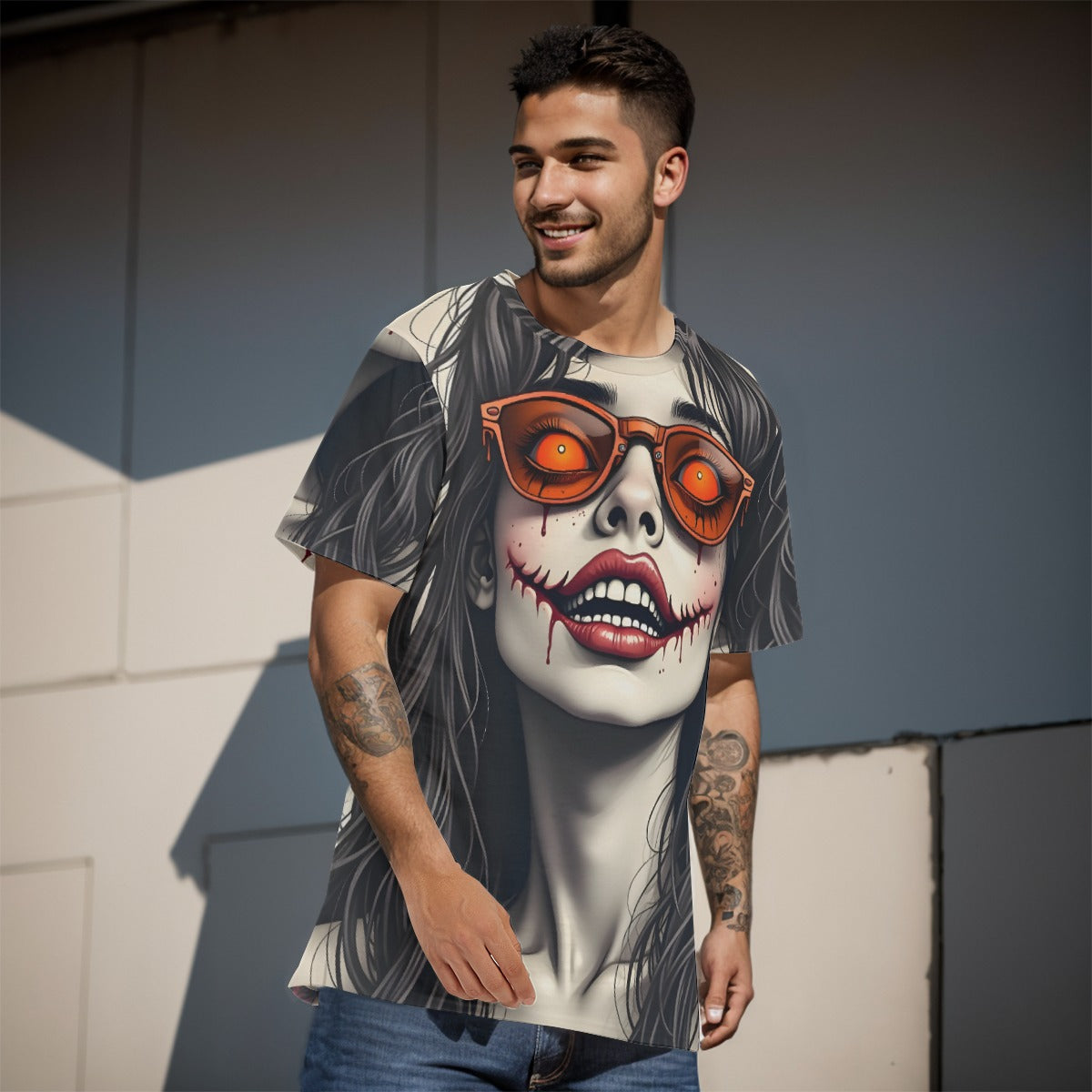 All-Over Print  O-Neck T-Shirt | 190GSM Cotton