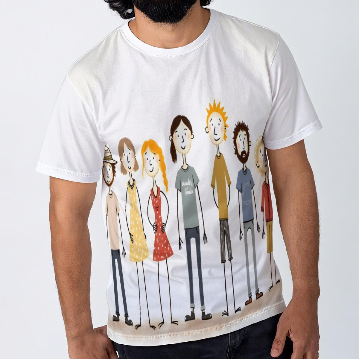 All-Over Print  T-Shirt  Cotton