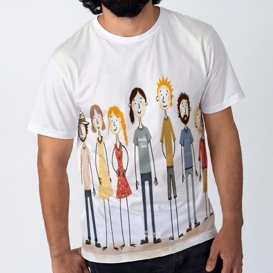 All-Over Print  T-Shirt  Cotton