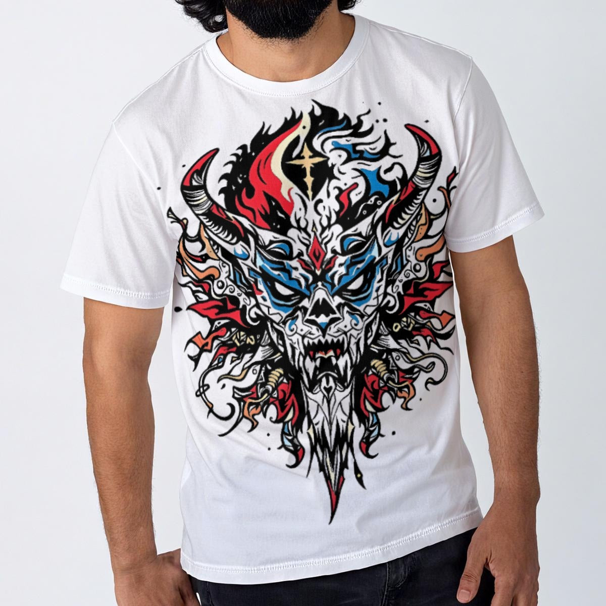 All-Over Print Men's O-Neck T-Shirt | 190GSM Cotton