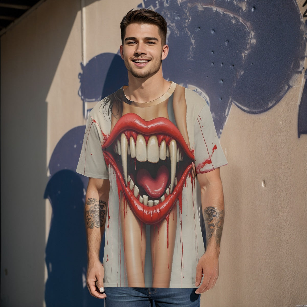 Crazy AI Inked Clothing, Tattoo Print Shirt,   Graphic Tee, Digital Design Apparel, Fashionable Wear, Gift For All