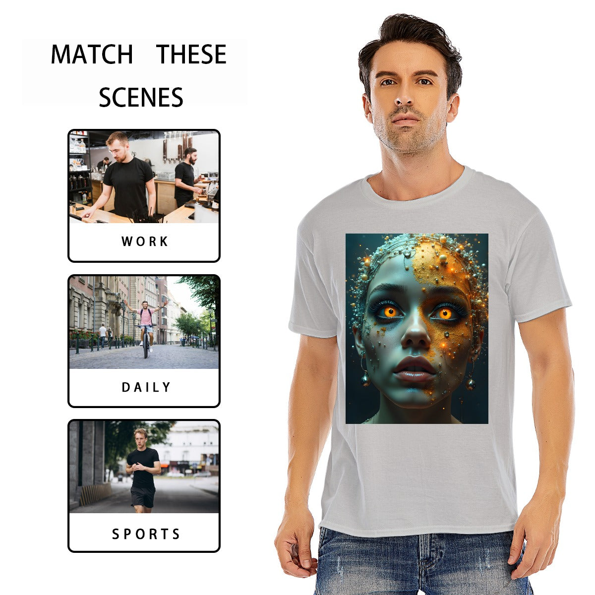 Unisex O-neck Short Sleeve T-shirt | 180GSM Cotton (DTF)