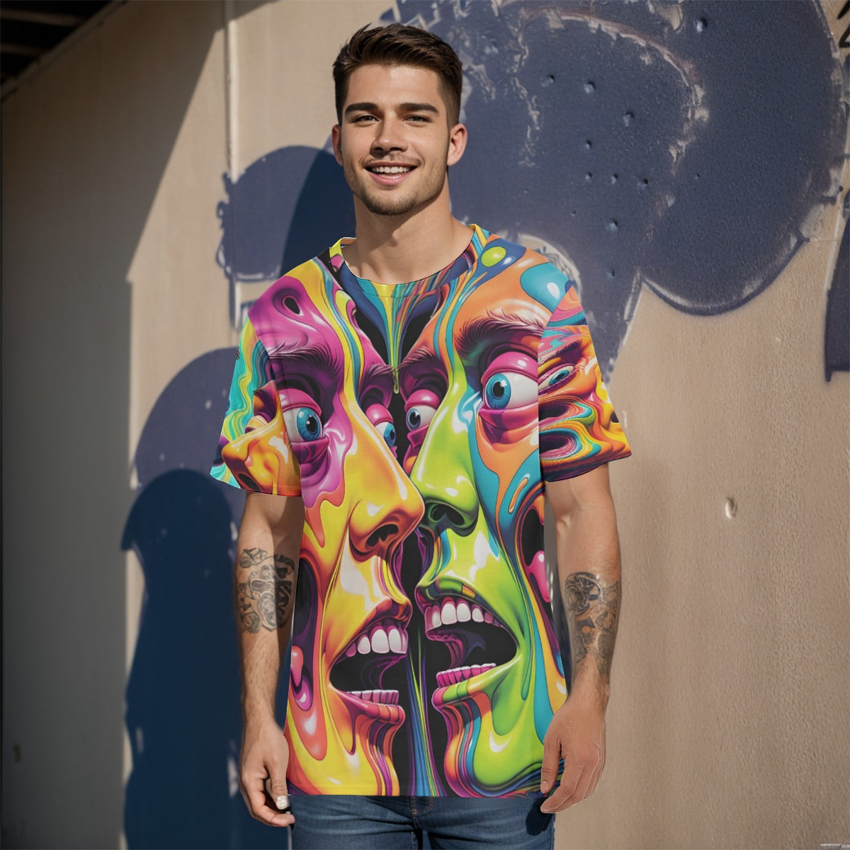 All-Over Print Men's O-Neck T-Shirt | 190GSM Cotton