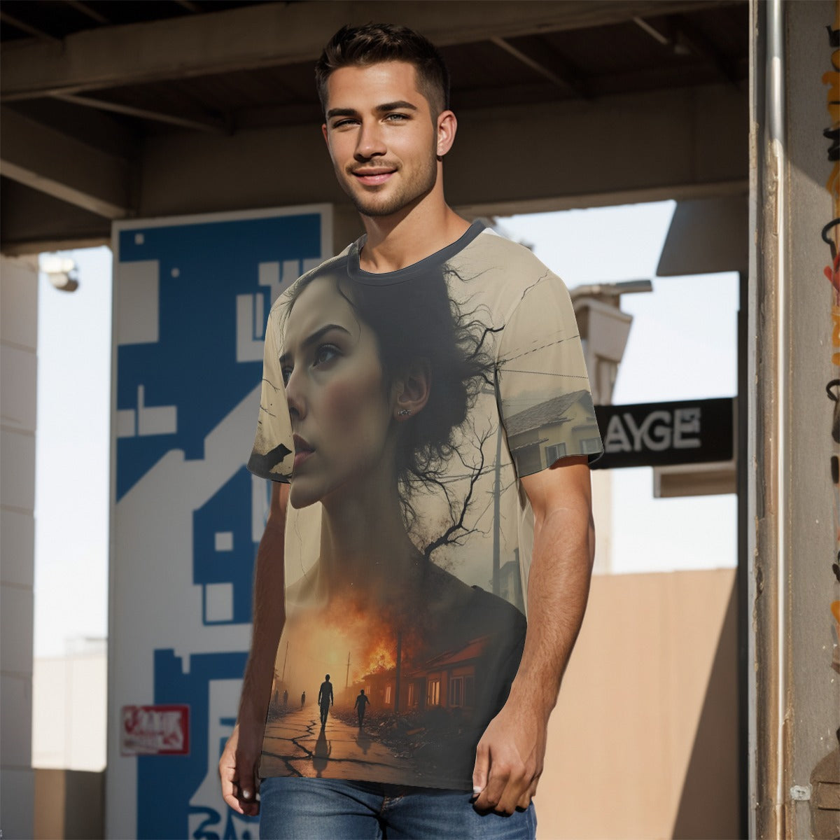 All-Over Print   O-Neck T-Shirt | 190GSM Cotton