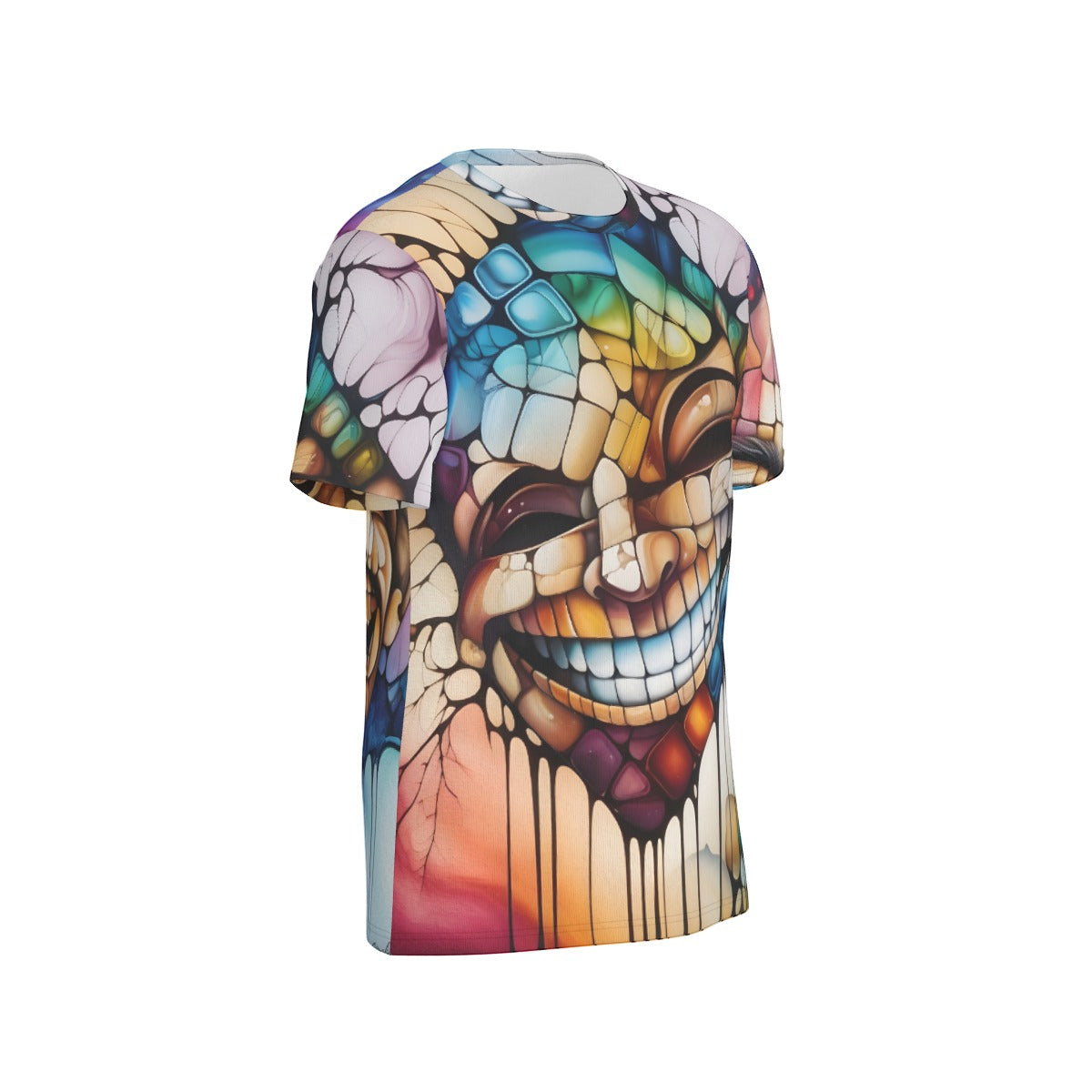 All-Over Print O-Neck T-Shirt Cotton