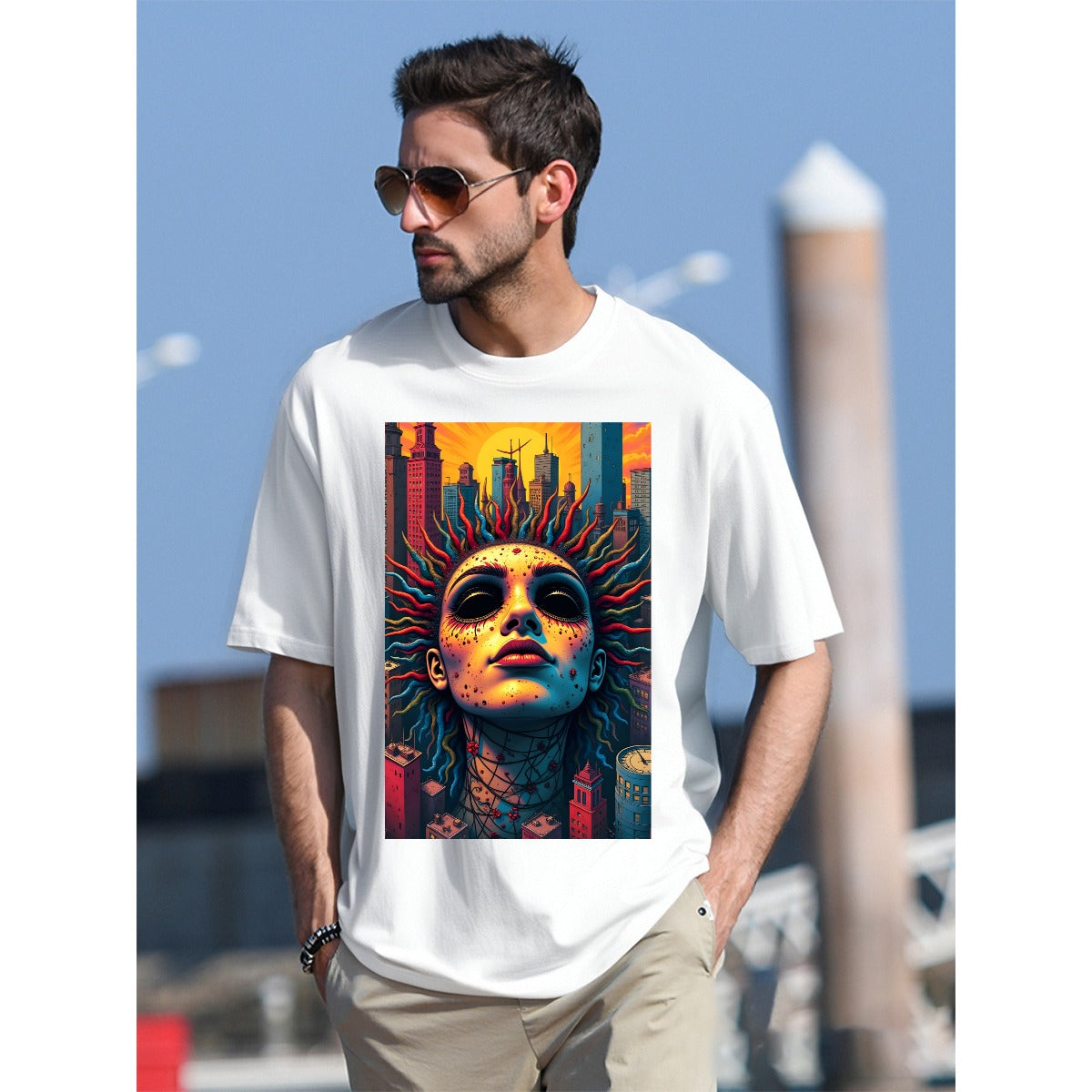 USA,    Digital Art, One of a Kind AI Image, Tattoo inspired design, inked clothing,