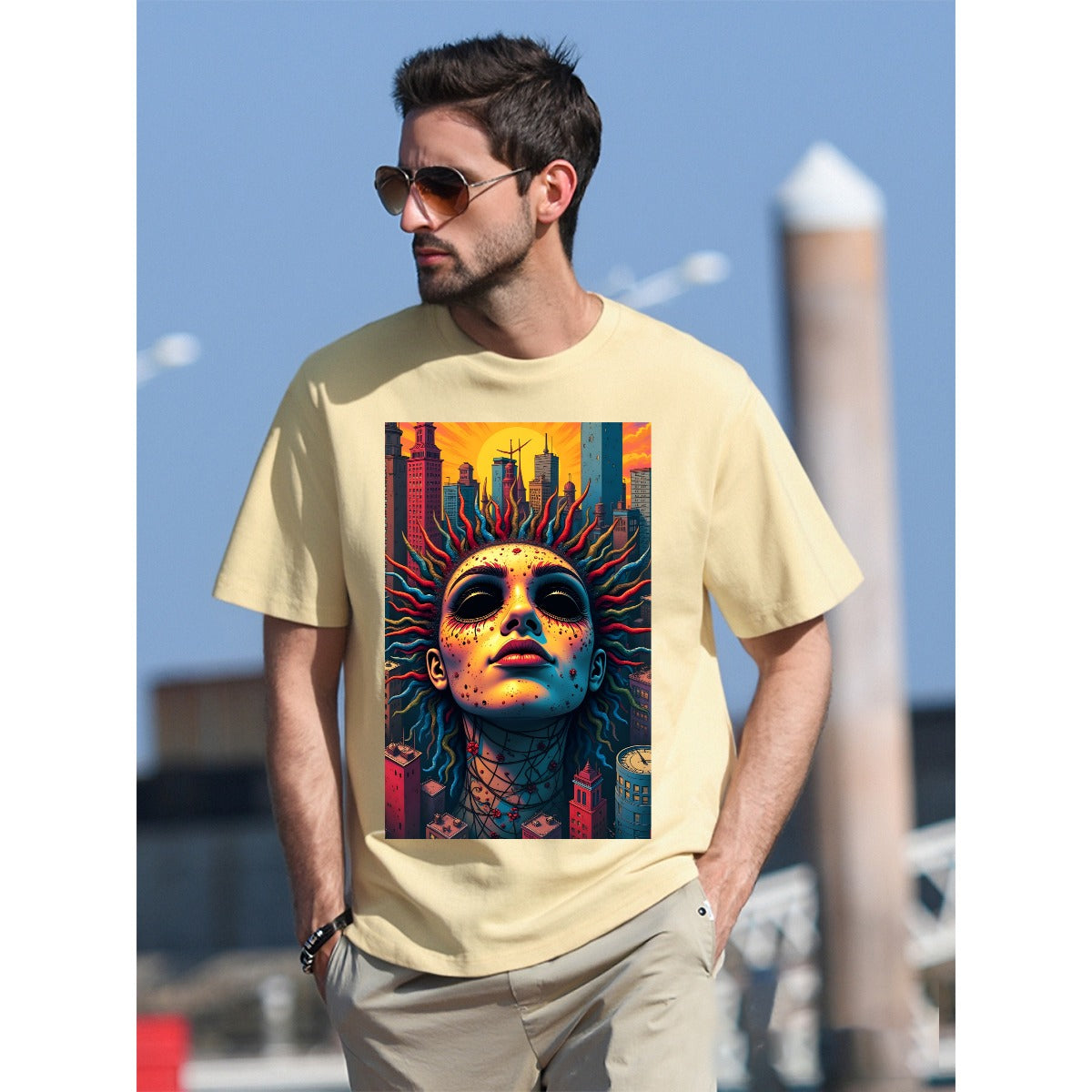 USA,    Digital Art, One of a Kind AI Image, Tattoo inspired design, inked clothing,