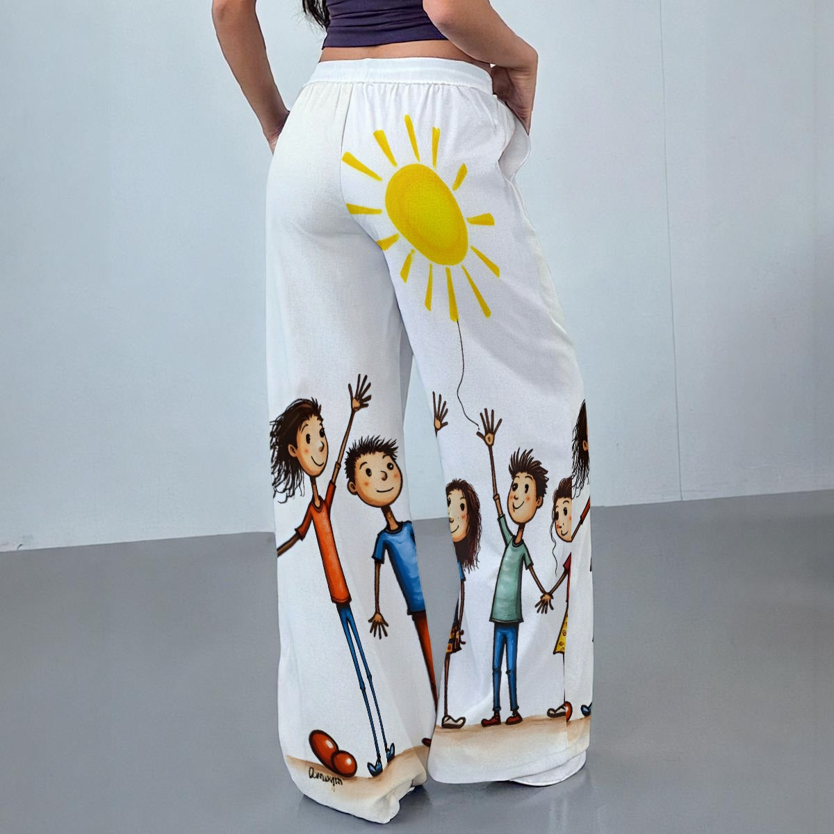 All-Over Print Women's Casual Pants|230GSM