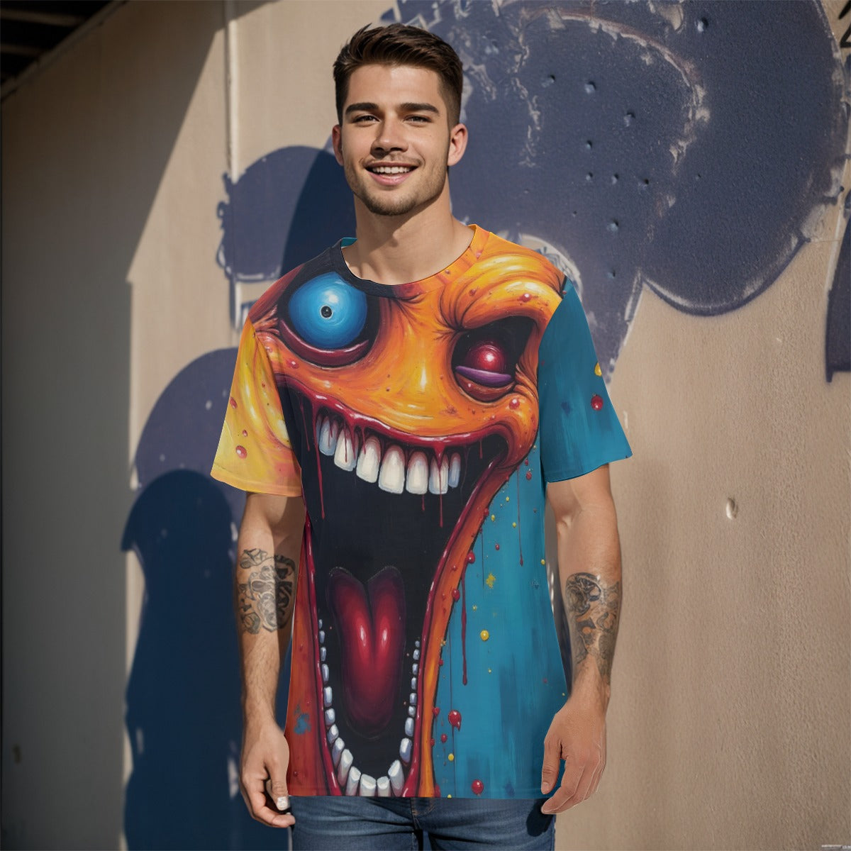 All-Over Print Men's O-Neck T-Shirt | 190GSM Cotton