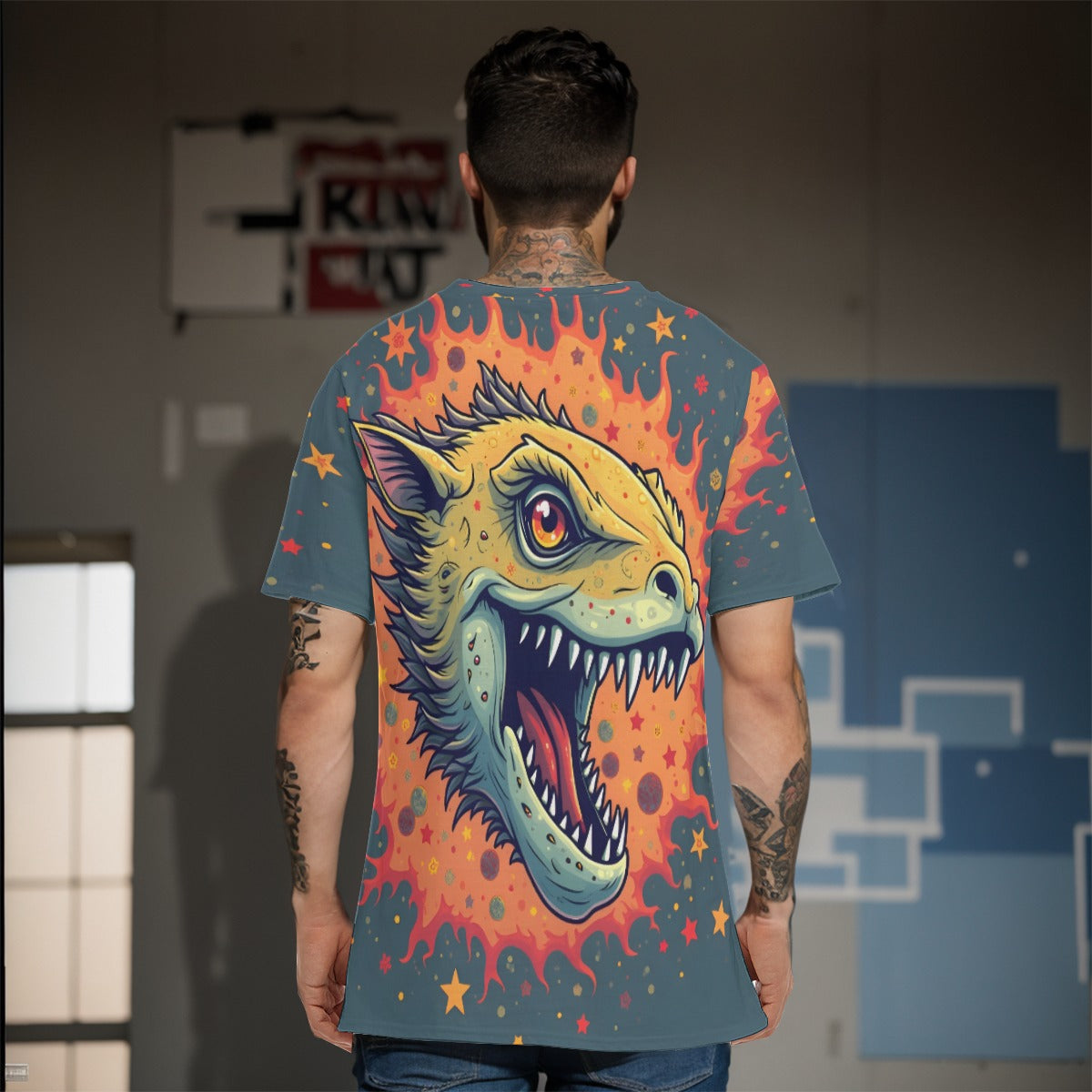 All-Over Print  T-Shirt  Cotton