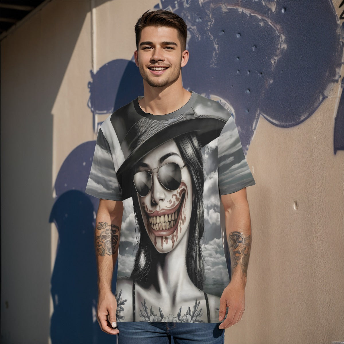 All-Over Print T-Shirt  Cotton