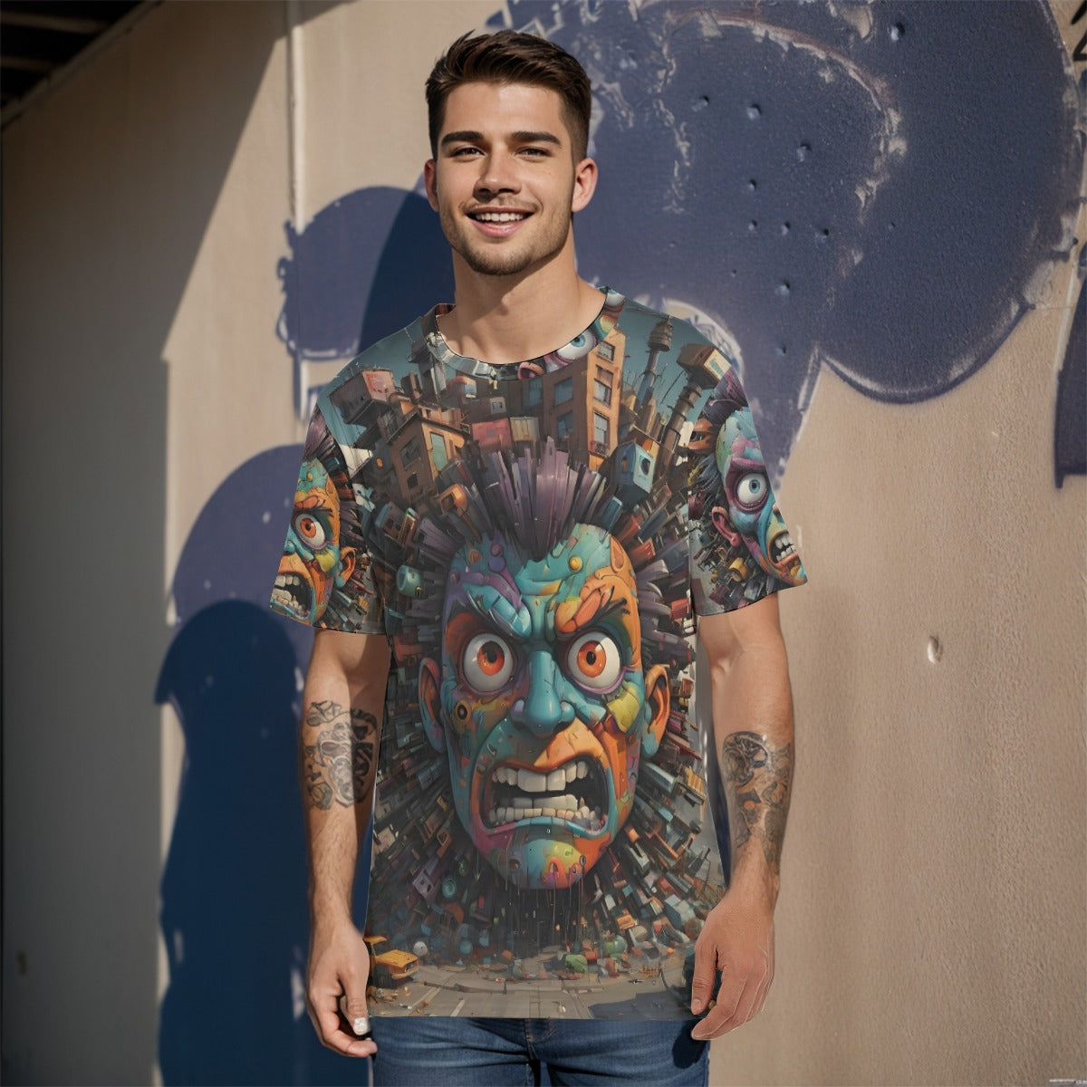 All-Over Print   O-Neck T-Shirt | 190GSM Cotton