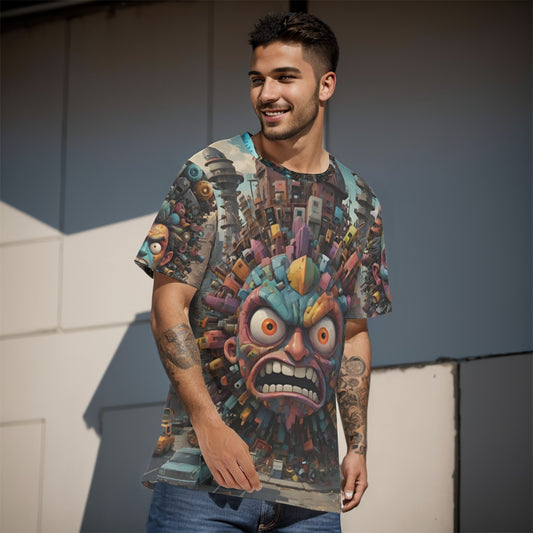 All-Over Print  O-Neck T-Shirt | 190GSM Cotton