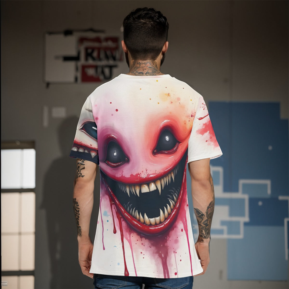All-Over Print  T-Shirt  Cotton