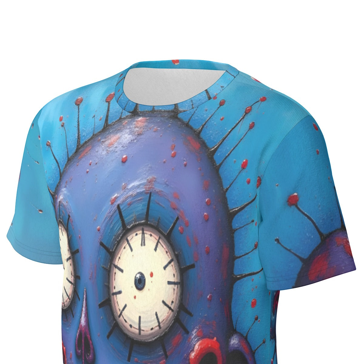 All-Over Print Cotton T-Shirt , Inked Clothing Designed by AI, Tattoo Inspired Art, Unique Apparel, Tee with Digital Art,   Print, Gifts For All