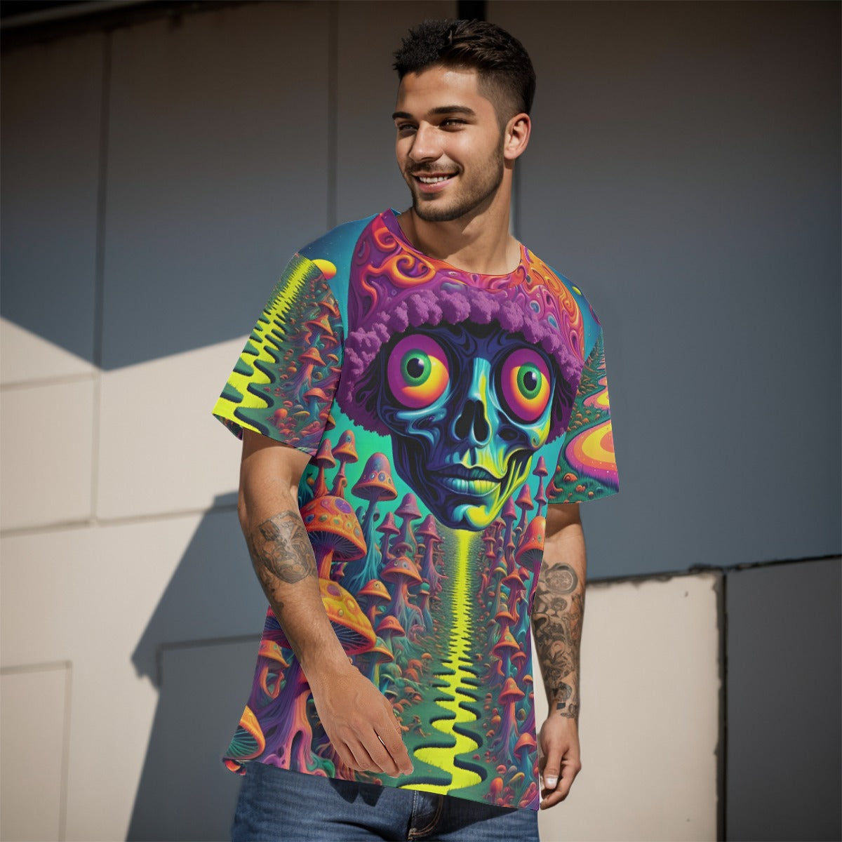 All-Over Print Men's O-Neck T-Shirt | 190GSM Cotton