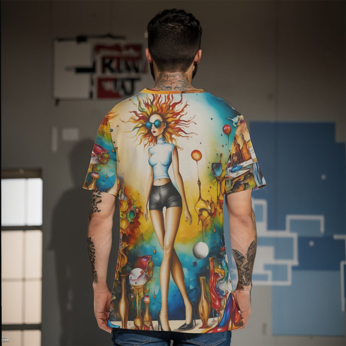 All-Over Print   T-Shirt  Cotton