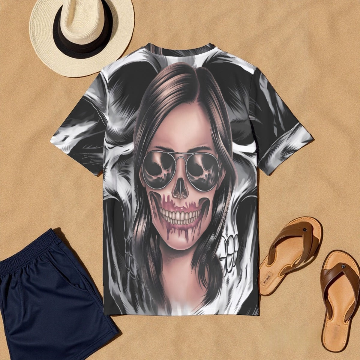 All-Over Print  O-Neck T-Shirt  190GSM Cotton