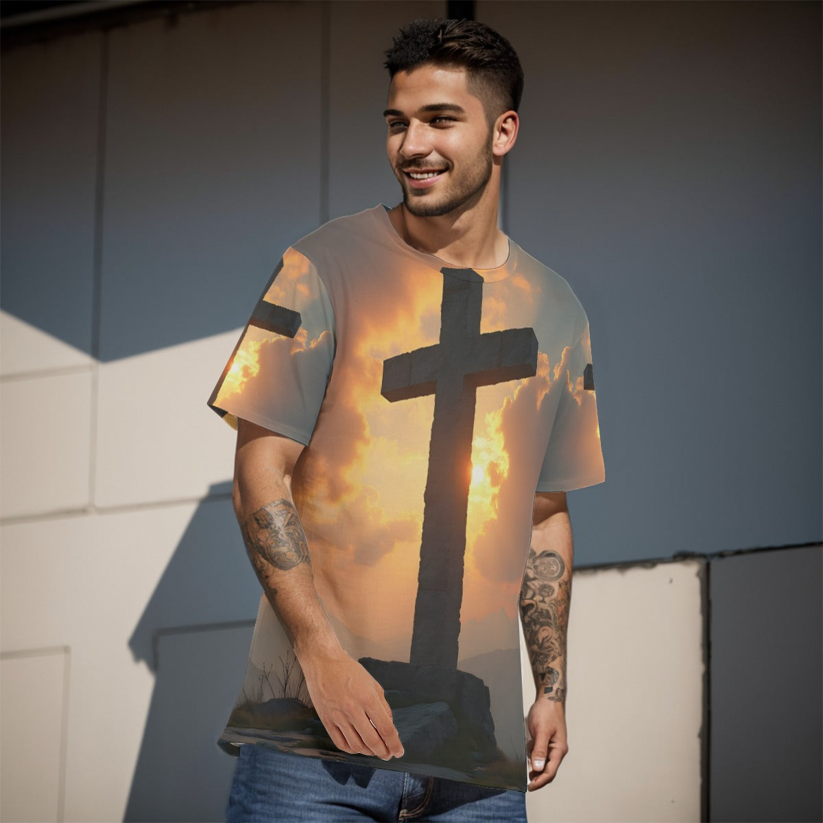 All-Over Print   O-Neck T-Shirt | 190GSM Cotton