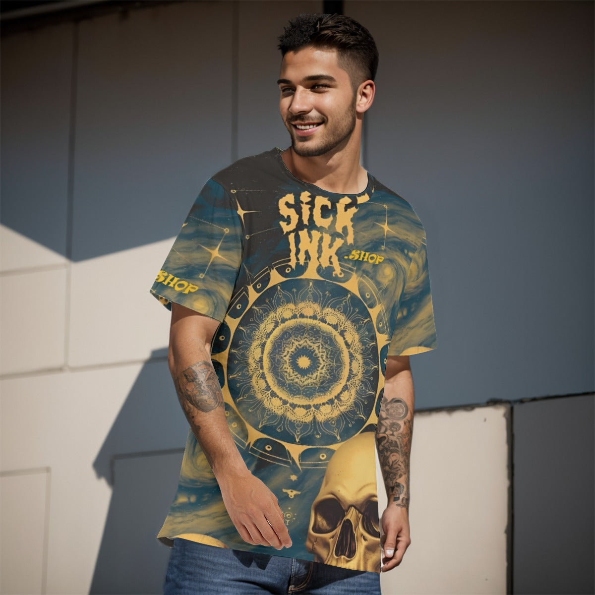 All-Over Print   O-Neck T-Shirt | 190GSM Cotton