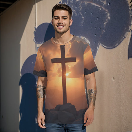 All-Over Print  O-Neck T-Shirt | 190GSM Cotton