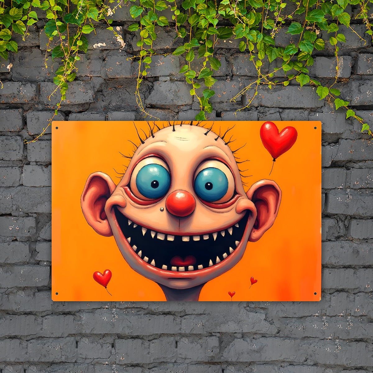 Rectangular Metal Hanging Painting Digital Art, One of a Kind AI Image,  USA