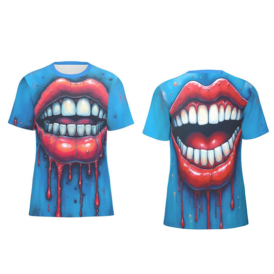 All-Over Print O-Neck T-Shirt Cotton